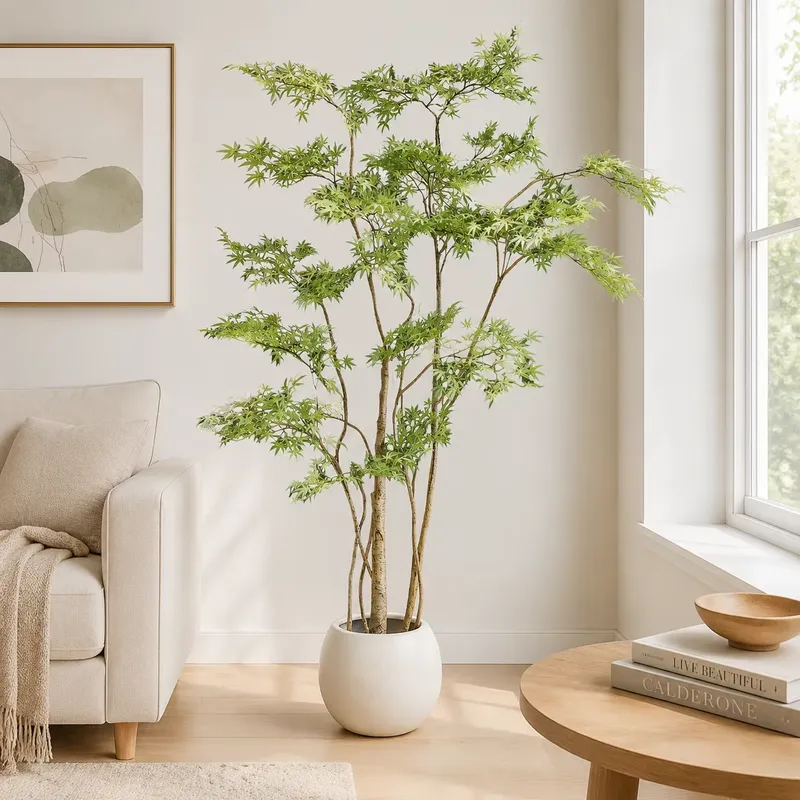 Dracaena Marginata - リアルな鉢植え人工日本の紅葉の木、住宅および商業インテリアデザイナー向けの人工緑の紅葉の床置き植物