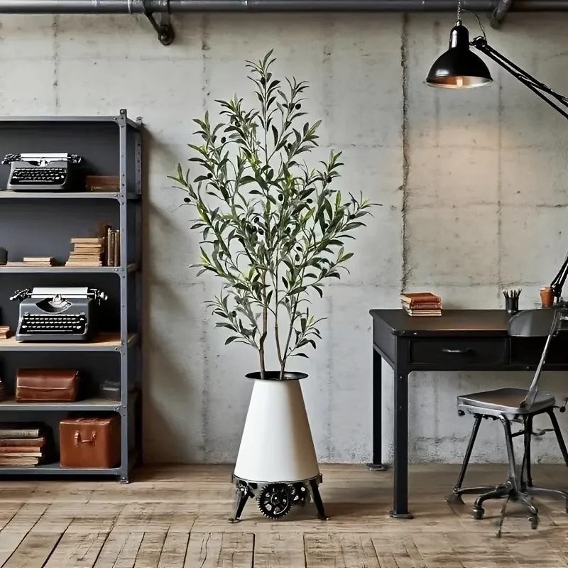 Dracaena Marginata - 人工オリーブの木 28cm-120cm ポットなし フェイクグリーン植物 室内 リビングルーム