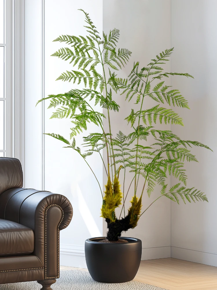 Dracaena Marginata - シミュレートされた金緑色の植物,バイオニック,偽のシダの木,インテリアの美化,鉢植えの植物の装飾