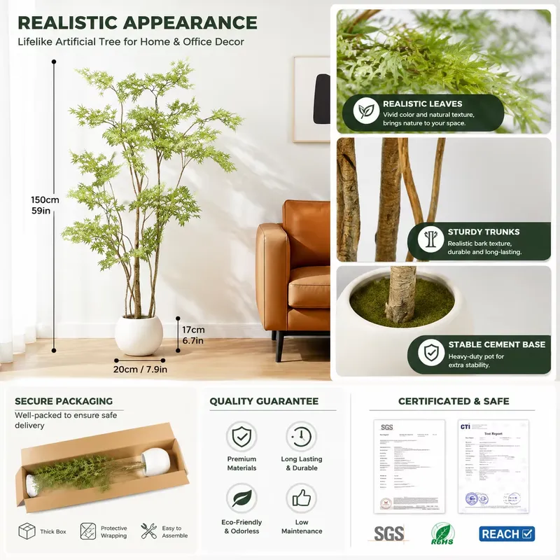 リアルな鉢植え人工日本の紅葉の木、住宅および商業インテリアデ - Dracaena Marginata のレビューと価格