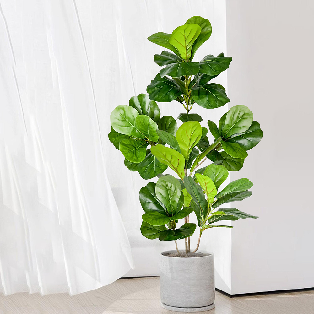 70-135cmの大型人工フィドルプラント、フェイクフィカス - Ficus Lyrata Tree のレビューと価格