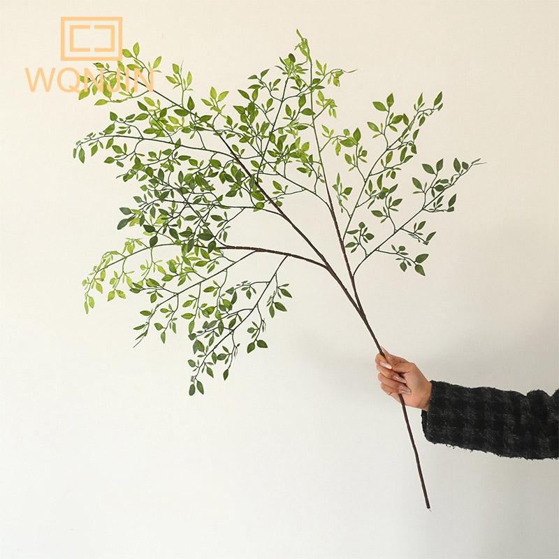 造花グリーンプラントナンディナシリコン葉、結婚式の装飾スタジ - Dracaena Marginata のレビューと価格