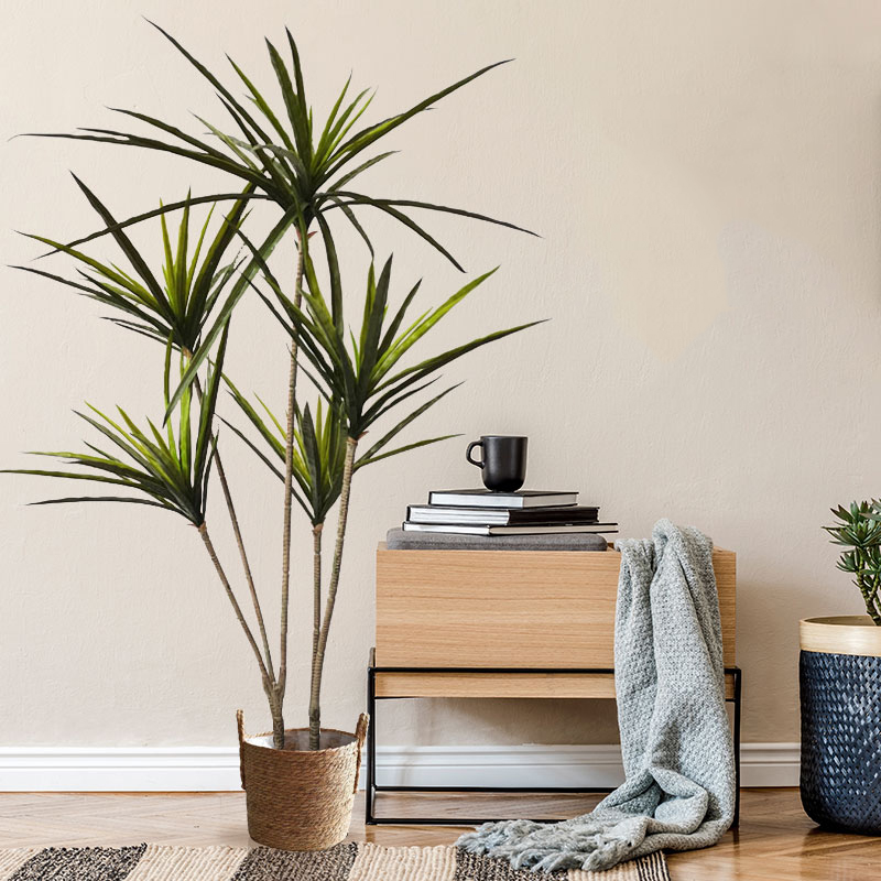 大きな人工植物,90-120cm,植物,熱帯の鉢植え,偽のプ - Dracaena Marginata のレビューと価格