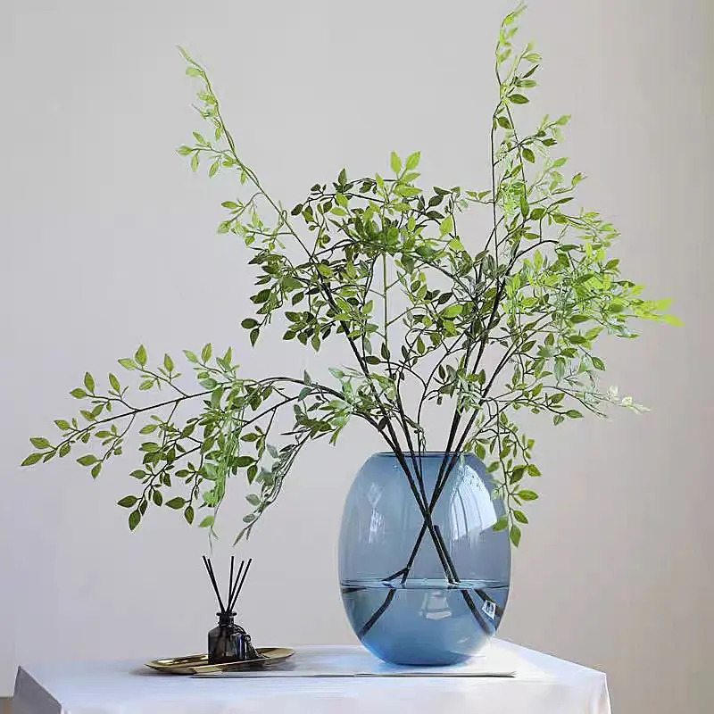 人工のシングルブランチ3つの人工グリーン植物、模擬フォルシシ - Dracaena Marginata のレビューと価格