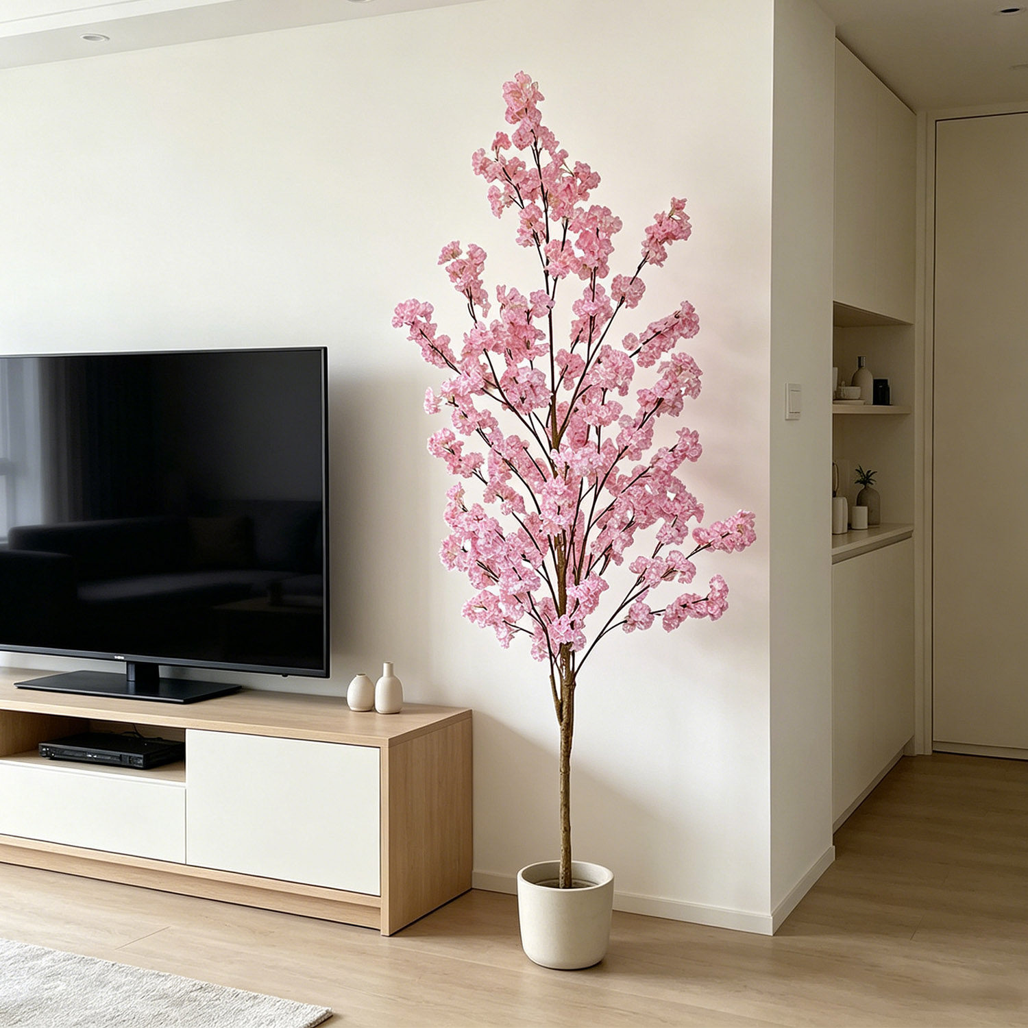 100～220cmの人工桜の木、リアルな偽物の桜の枝、屋内用 - Ficus Lyrata Tree のレビューと価格